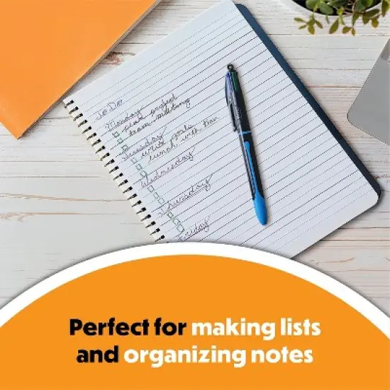 BIC 4-Color Smooth Retractable Ballpoint Pen Medium Point Assorted Ink 12/Pack (MMS11-AST) image {3}