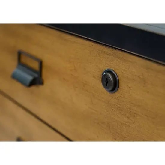 Payton Mid-Century Wood Lateral File Storage File Drawer Black - Martin Furniture image {3}