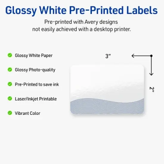 Avery Rectangle Labels, Colorful Design, 2" x 3" image {1}