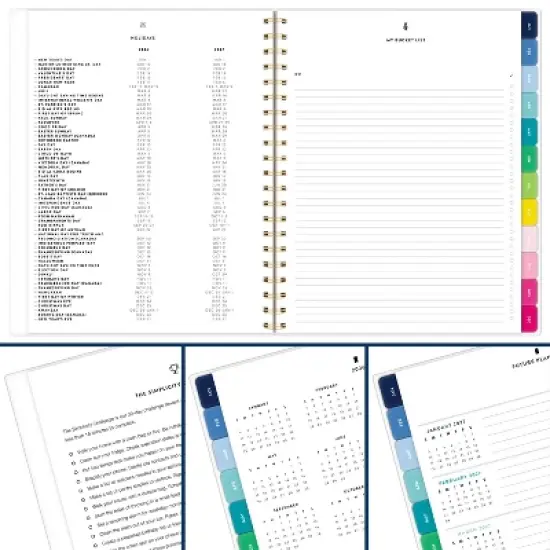 AT-A-GLANCE Emily Ley Large 2025-2026 Weekly/Monthly 11"x9.375" Printed Poly Happy Stripe image {2}