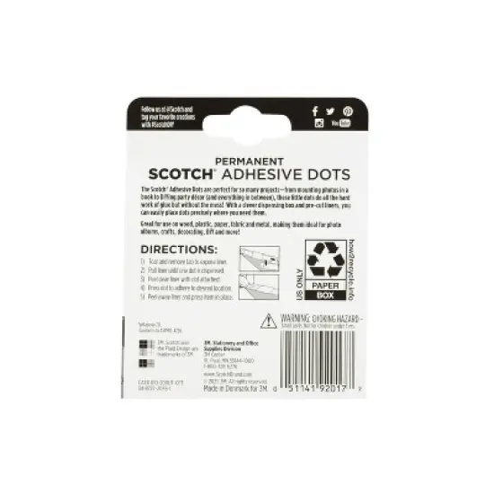 Scotch 200ct Adhesive Dots Clear Ultra Thin image {6}