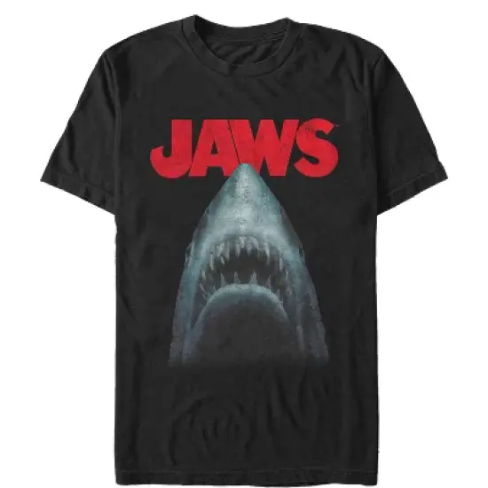 Men's Jaws Shark Teeth Poster T-Shirt image {4}