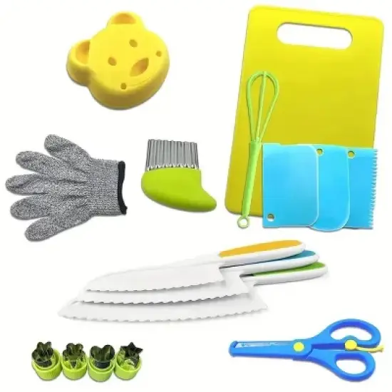 Racxily Fun & Functional Kids Kitchen Set - Complete Cooking Tools for Pretend Play & Real Recipes image {6}