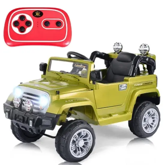 Costway 12V MP3 Kids Ride On Truck  Car RC Remote Control w/ LED Lights Music image {10}