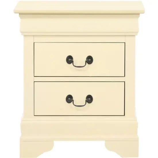 Passion Furniture Louis Philippe 2-Drawer Nightstand (24 in. H X 21 in. W X 16 in. D) image {7}