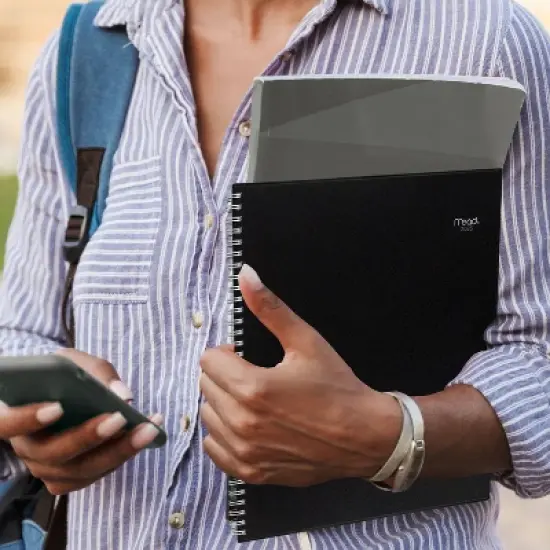 Mead 2024-25 Weekly/Monthly Planner 11"x9.625" Black: Academic Calendar, Twin-Wire Binding, Acid-Free Paper, Tabs image {5}