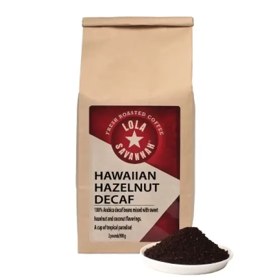 Lola Savannah Hawaiian Hazelnut Ground Decaf Coffee - 32oz image {7}