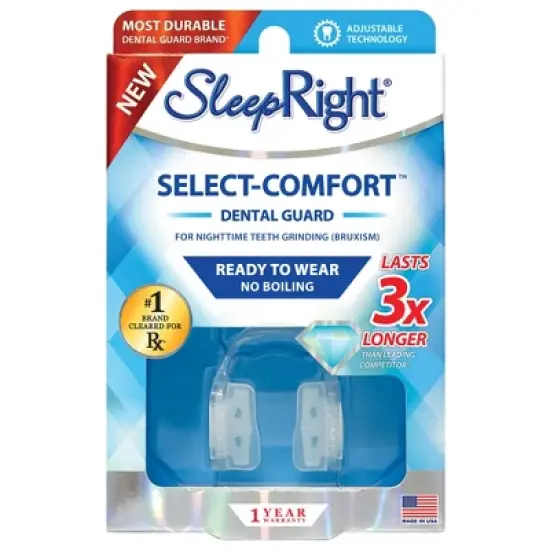 SleepRight Select-Comfort Dental Guard - Sleeping Teeth Guard & Mouth Guard to Prevent Teeth Grinding, Clenching & Bruxism image {5}