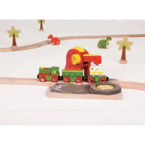 Bigjigs Rail Dino Crane Wooden Railway Train Set Accessory image {3}