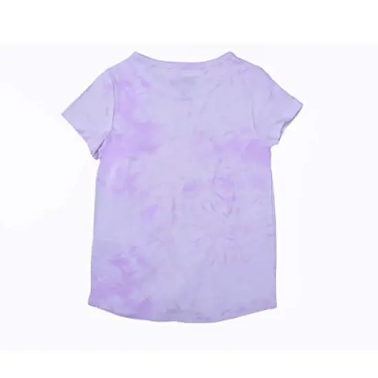 Girl's Disney Princess Rapunzel Fearless Tie Dye Bow Front Graphic Tee Shirt For Toddlers image {1}