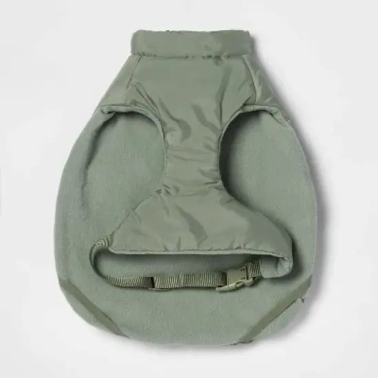 Dog and Cat Puffer Jacket with Buckle - Green - Boots & Barkley&trade; image {2}