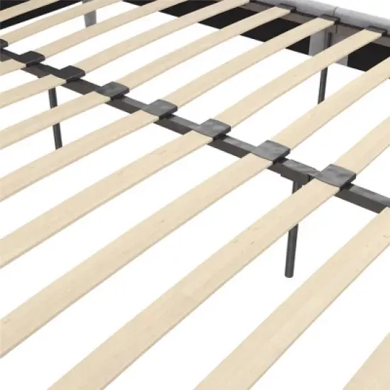 Westerleigh Upholstered Platform Bed with Minimalist Tufted Headboard Light Gray - CosmoLiving by Cosmopolitan image {9}