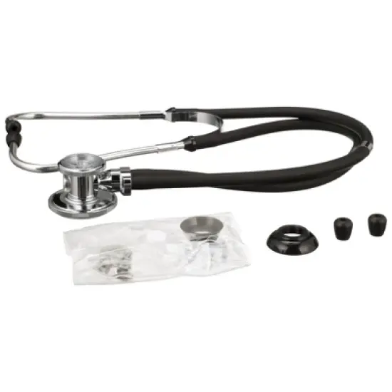 McKesson Sprague Stethoscope, Black 16 Inch Tube, 1 Ct image {4}
