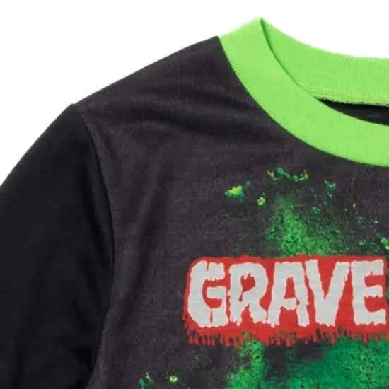 Monster Jam Megalodon El Toro Loco Grave Digger Pullover Pajama Shirt and Pants Sleep Set Little Kid image {5}