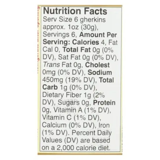 Three Little Pigs Cornichons Baby Sour Gherkins - Case of 12/12.4 oz image {5}