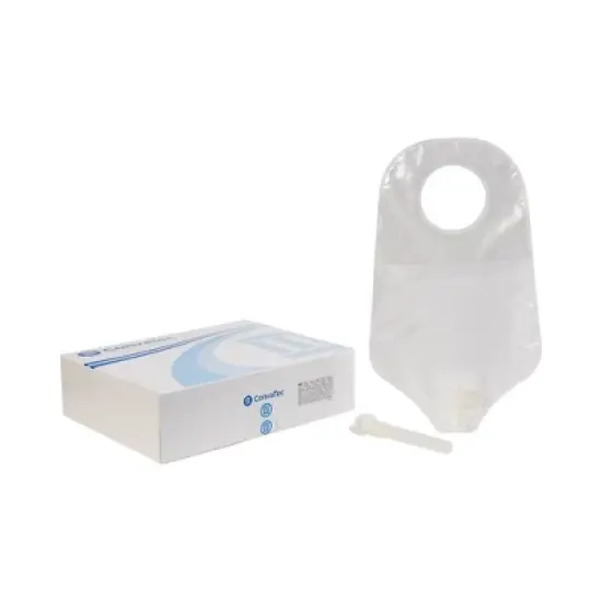 Convatec 401545 Sur-Fit Natura Urostomy Pouch Two-Piece System 10 in. With Valve 2 1/4 in. Flange Transparent (Box of 10) image {3}