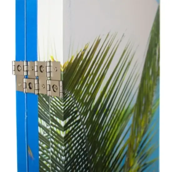 Legacy Decor Canvas Room Divider Double - Sided Digital Print Virgin Islands Beach Design image {3}