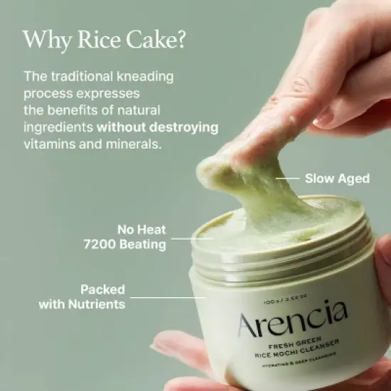 Arencia Fresh Green Rice Mochi Facial Cleanser - 3.52oz image {2}