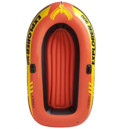 Intex Explorer 300 Compact Inflatable Three Person Raft Boat | 58332EP image {1}