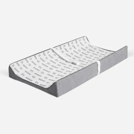 Bacati - Love Gray/Silver Diamond Changing Pad Cover image {1}