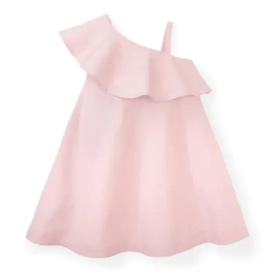 Hope & Henry Girls' One Shoulder Flounce Dress, Toddler image {6}