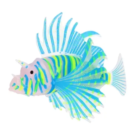 Unique Bargains Aquarium Artificial Lion Fish Glowing Ornament Simulation with Suction Cup 1 Pc image {7}