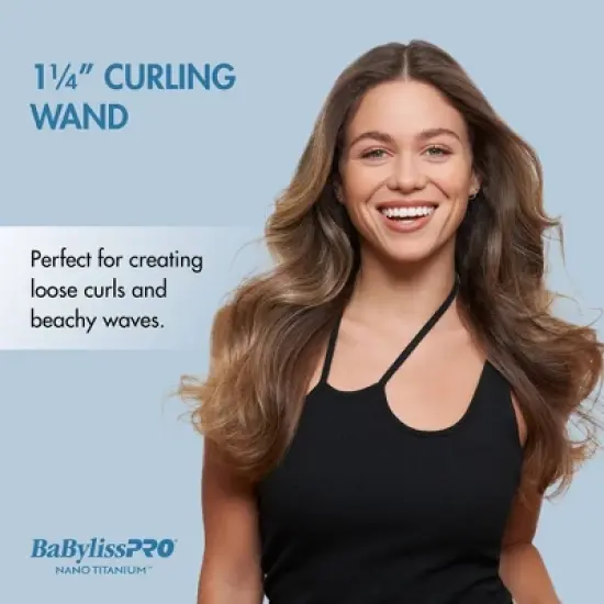 BaBylissPRO Nano Titanium Curling Wand - Blue - 1.25" image {3}