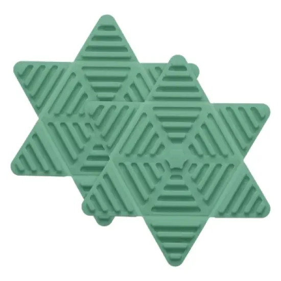 Unique Bargains Hexagon Star Heat Resistant Silicone Trivet Mat for Pots Coasters 2 Pcs image {8}
