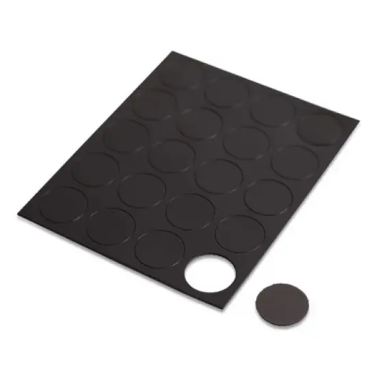U Brands Heavy-Duty Board Magnets, Circles, Black, 0.75" Diameter, 20/Pack image {5}