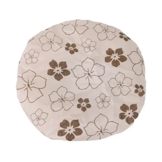Unique Bargains Floral Double Layer Shower Cap 1 Pc image {3}