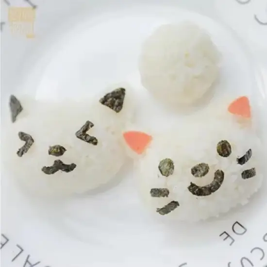 Kitcheniva DIY Bento Cat Rice Ball Mold Nori Cutter image {3}