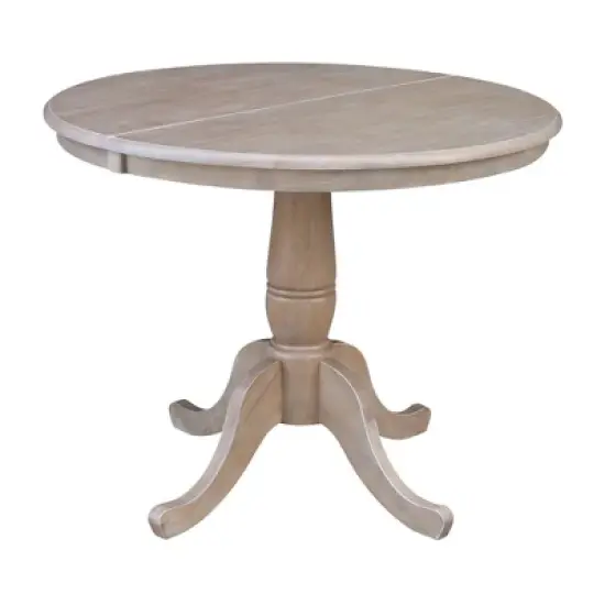 36" Round Dining Table with 12" Leaf - International Concepts image {7}