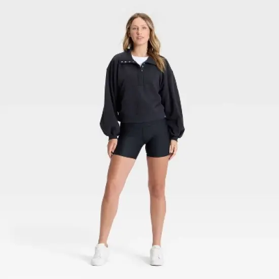 Women's Henley French Terry Sweatshirt - JoyLab&trade; image {2}