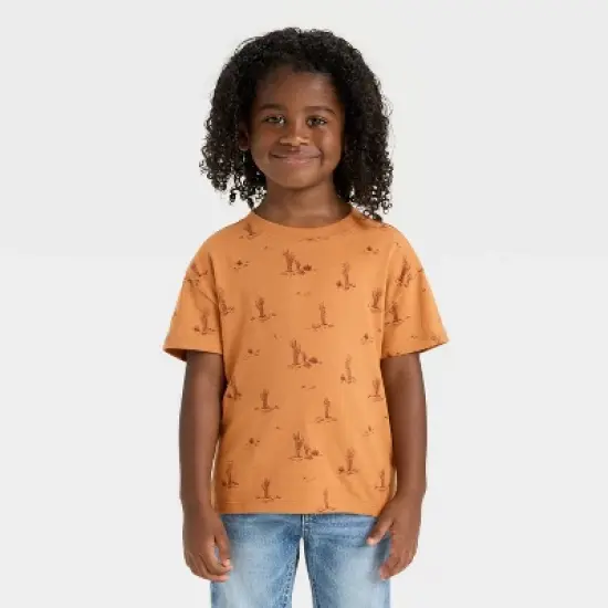 Toddler Boys' Short Sleeve Western Cactus T-Shirt - Cat & Jack&trade; Brown image {3}