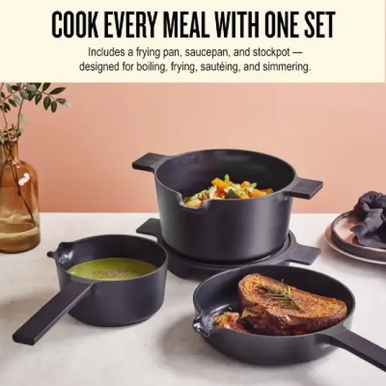 Alva Neat 5-Piece Nonstick Ceramic Nesting Cookware Set image {1}