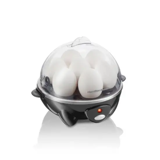 Hamilton Beach Rapid 7-Egg Cooker - Black: Electric Egg Boiler, Poacher & Steamer, 300W, Hand Wash, 1-Year Warranty image {1}