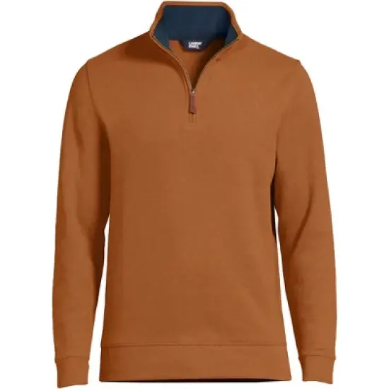 Lands' End Men's Bedford Rib Quarter Zip Sweater image {20}