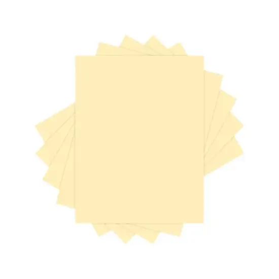Lettermark Colors 30% Recycled Colored Paper 20 lbs. 8.5" x 11" Cream 500 Sheets/Ream (94296) image {2}
