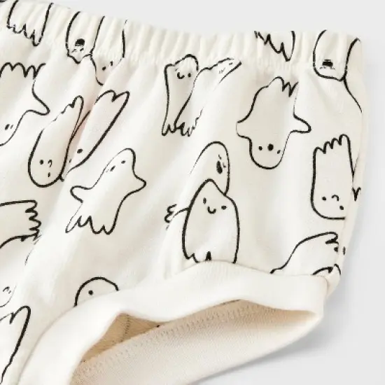 Baby 2pc Halloween Ghost Friends T-Shirt & Bloomer Set - Cat & Jack&trade; Black image {3}