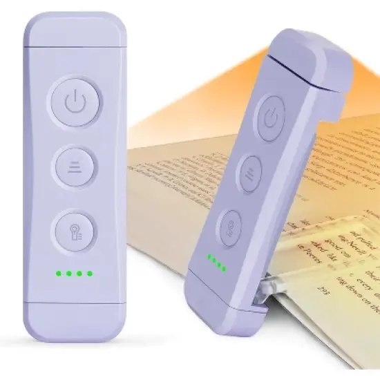 Link Clip On LED Book Light For Reading In Bed Flexible Head Portable&nbsp;Rechargeable&nbsp;Multiple Lighting Colors & Brightness For Adults & Kids image {6}