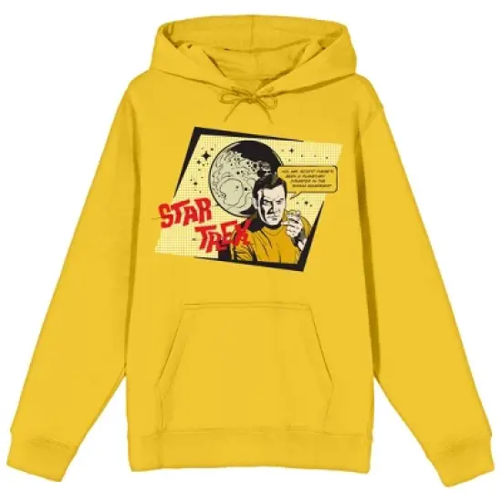 Star Trek Retro William Shatner Men's Yellow Graphic Hoodie image {1}