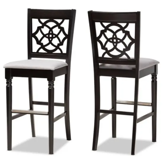 Set of 2 Alexandra Barstool - Baxton Studio image {8}