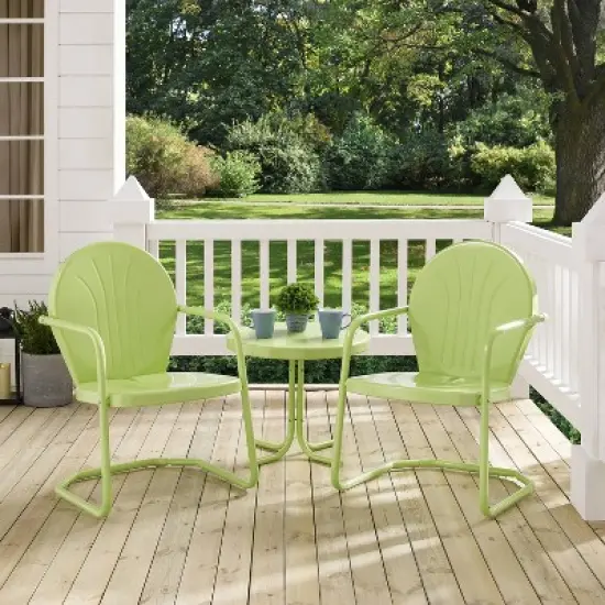 Griffith 3pc Outdoor Conversation Set - Key Lime - Crosley image {4}
