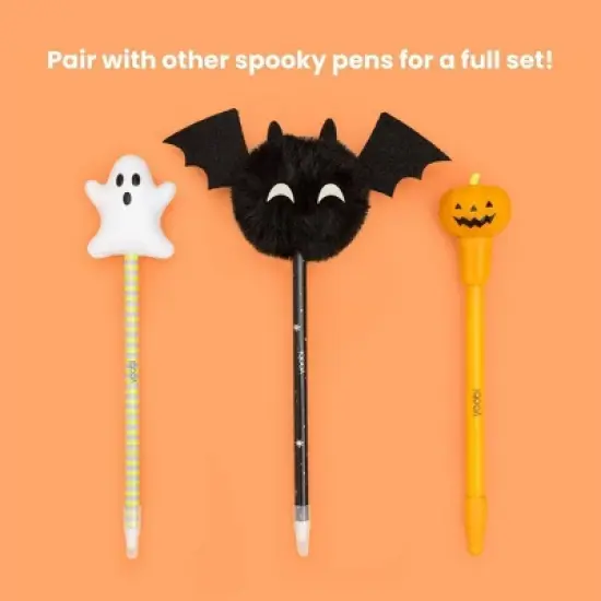 Yoobi Light Up Novelty Pen Halloween Pumpkin Topper Black Ink 1.0mm Ballpoint image {3}