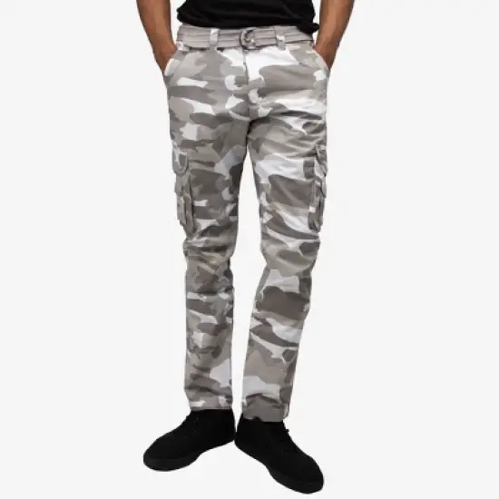X RAY Men's Belted Classic Fit Cargo Pants image {15}