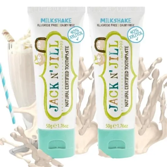 Jack N' Jill Natural Certified Toothpaste Milkshake | Toothpaste for Baby, Kids | Free Training Toothpaste for Toddlers - 1.76 oz (PACK OF 2) image {4}