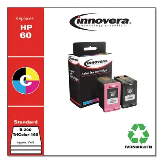 Innovera Remanufactured Black/Tri-Color Ink, Replacement for 60 (N9H63FN), 200/165 Page-Yield image {1}