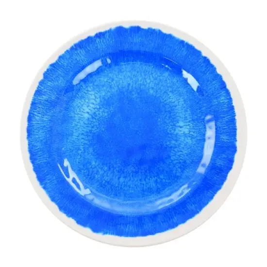 Elama Telly 12 Piece Melamine Dinnerware Set in Teal image {5}