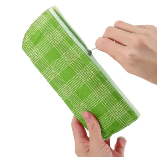 Unique Bargains Zipper Pencil Pen Case Stripe Pattern image {3}