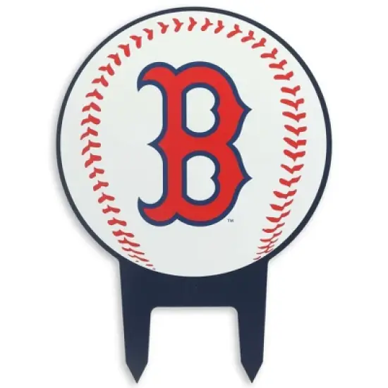 MLB Boston Red Sox Baseball Metal Yard Stake image {4}